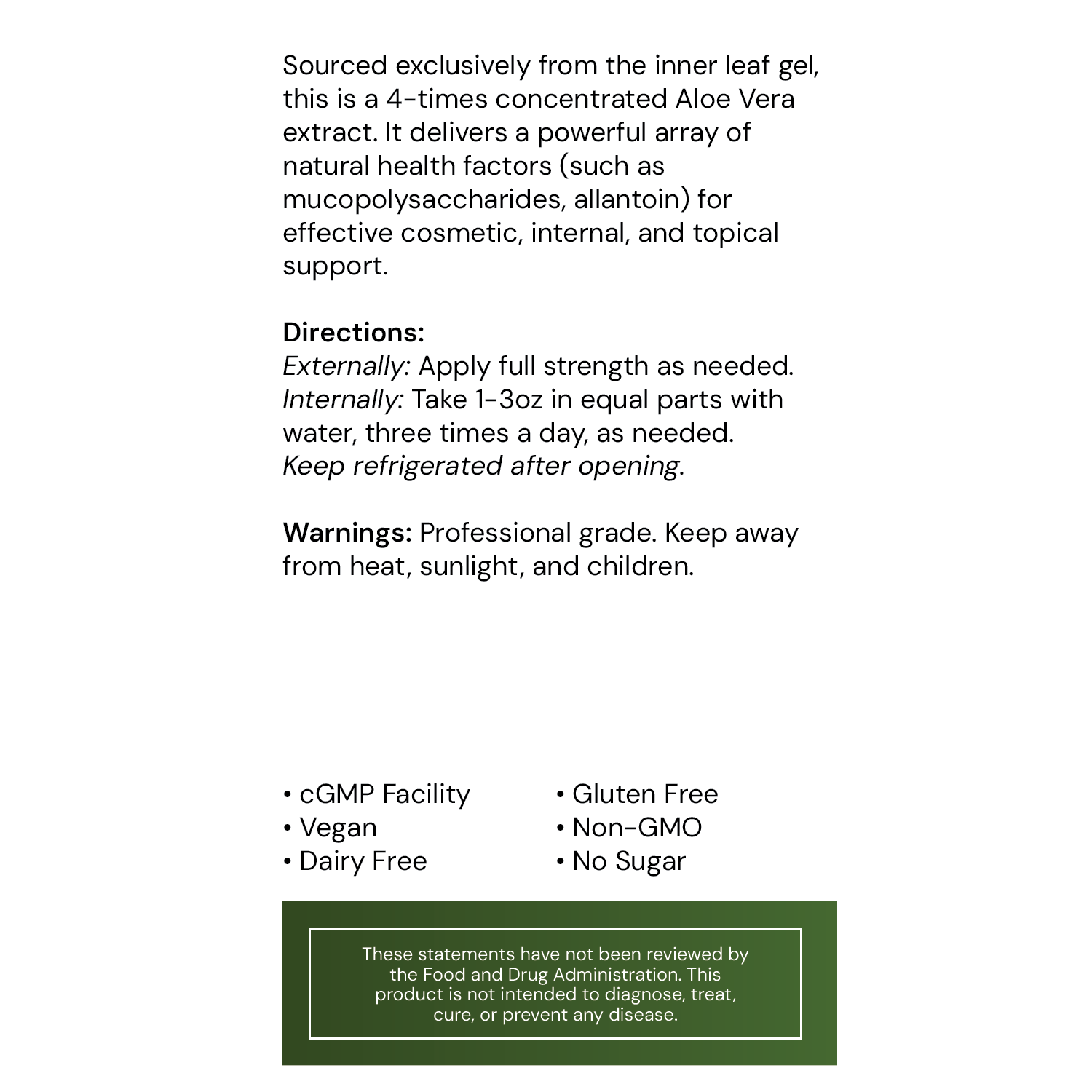 AO - Aloe Vera - label info K25