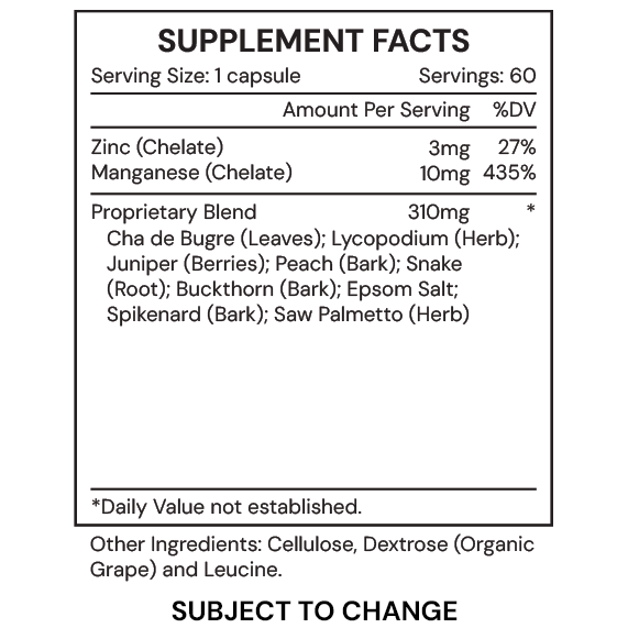 KDIR - Fluidren - supp facts I25A - subject to change